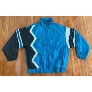 VTG 90s RETRO Women Head colorblock nylon windbreaker tennis track jacket M
